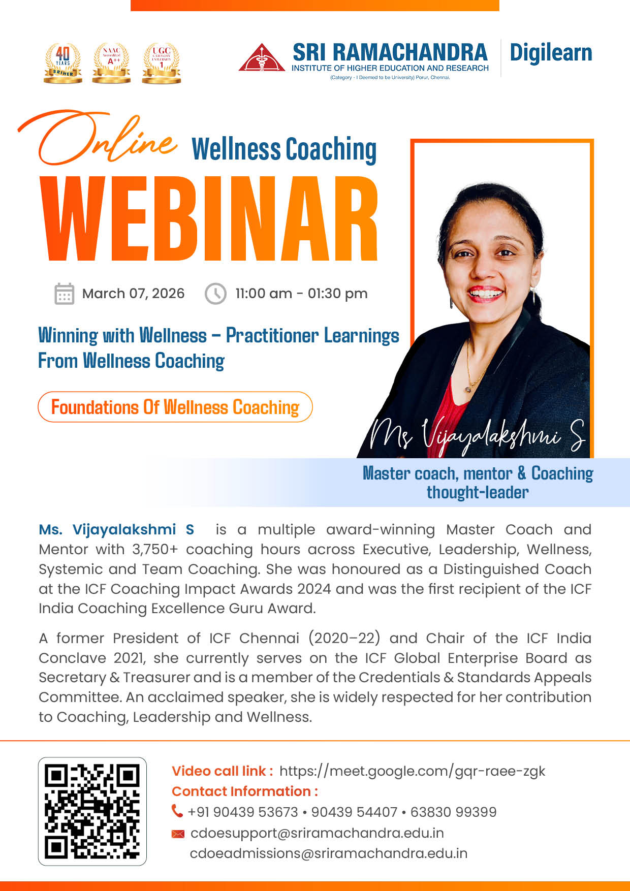 Wellness coaching webinar flyer 6