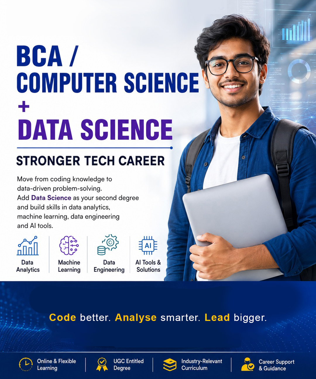 BCA/Computer Science + Data Science dual qualification
