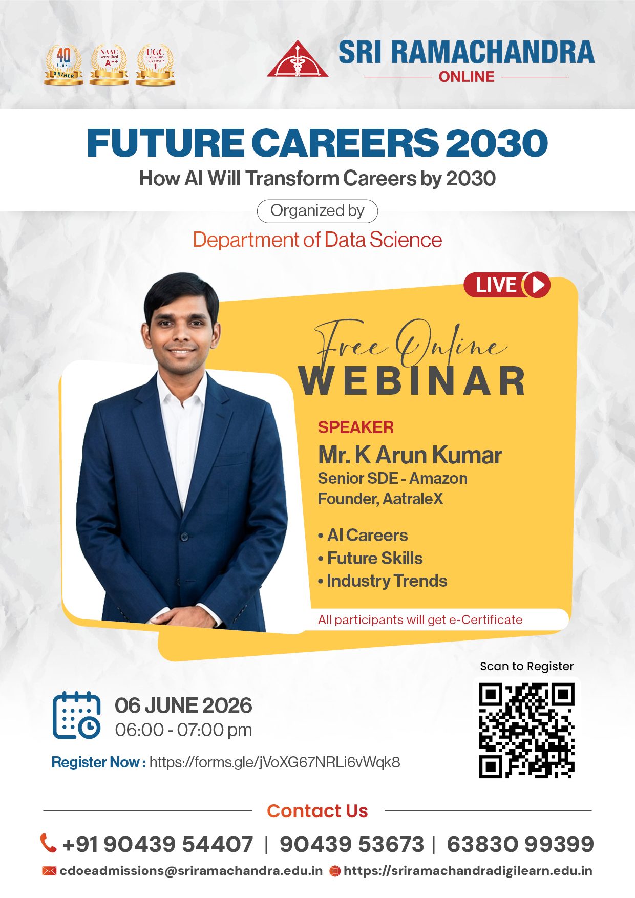 Data Science free Online webinar